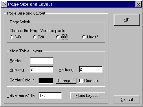 Page Size and Layout